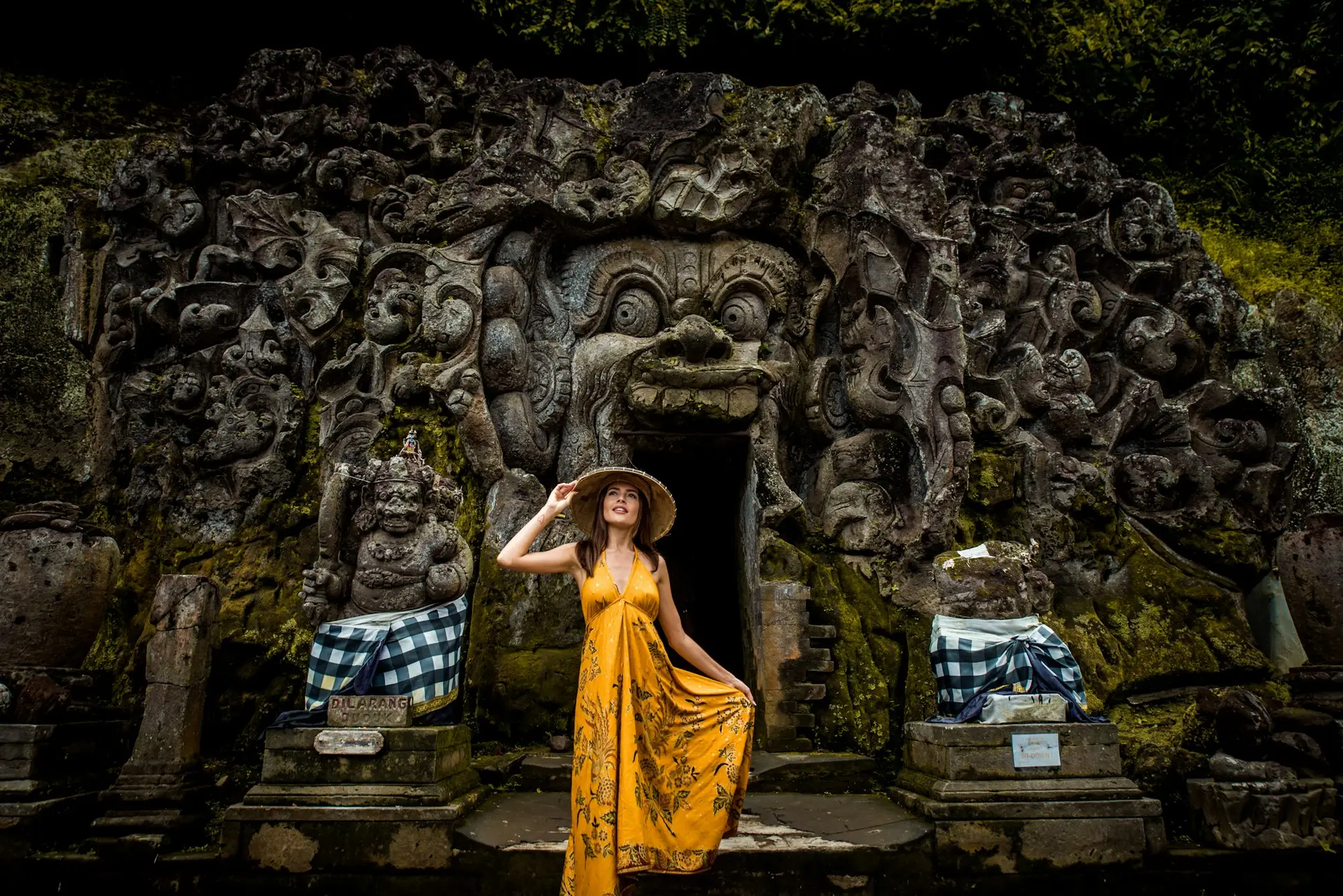 Pretty girl at Goa Gajah, Bali