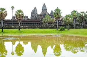 Scenic view of Angkor Wat temple in Cambodia